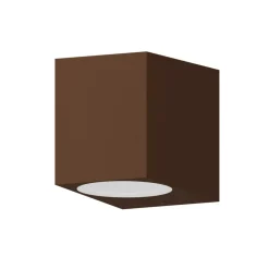 Calex Væglamper>udendørs væglampe GU10, downlight, højde 8 cm, rustbrun