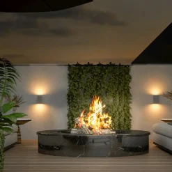 Calex udendørs væglampe GU10, op/ned, højde 15 cm, sort