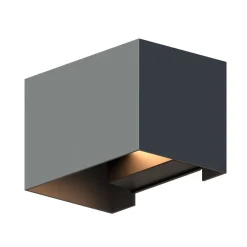 udendørs væglampe Rektangel op/ned højde 10 cm antracit^Calex Best