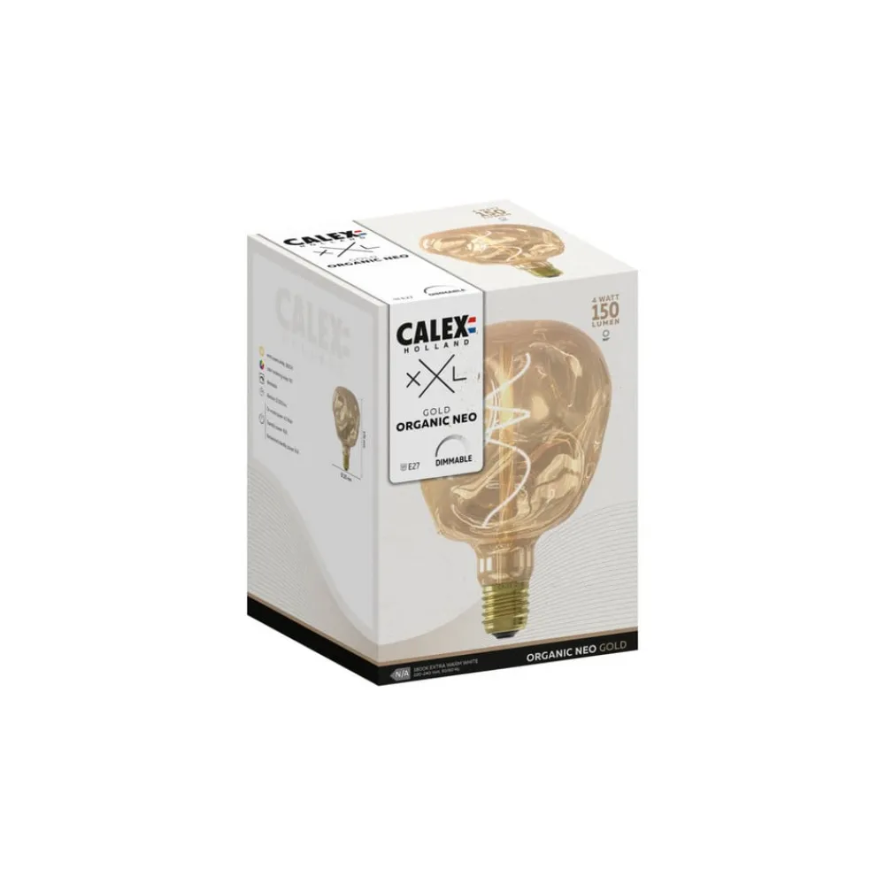 Calex Dæmpbar Led-Pære|Led Pærer>XXL Organic Neo LED E27 4W G125 dim guld