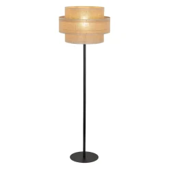 TK Lighting Calisto gulvlampe, jute, cylinder, naturbrun, højde 155 cm