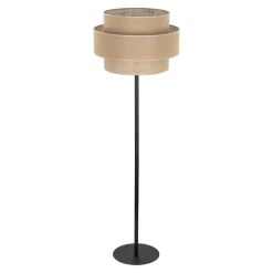 TK Lighting Calisto gulvlampe, jute, cylinder, naturbrun, højde 155 cm