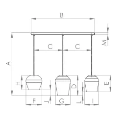 Cambaito hængelampe, sandfarvet, 3 lyskilder^EGLO Clearance