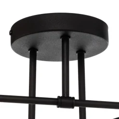 Cambridge loftlampe, 6 lyskilder, sort^HELAM Online