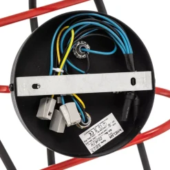 Børn HELAM Cambridge loftlampe, 4 lyskilder, sort-rød