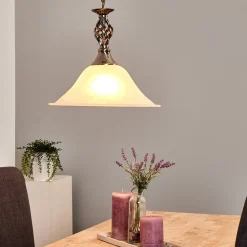 Searchlight CAMEROON pendellampe i patineret messing