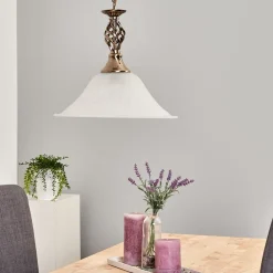 Searchlight CAMEROON pendellampe i patineret messing