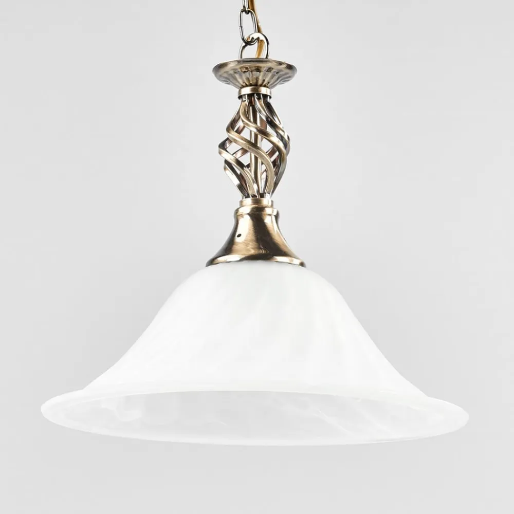 Searchlight CAMEROON pendellampe i patineret messing