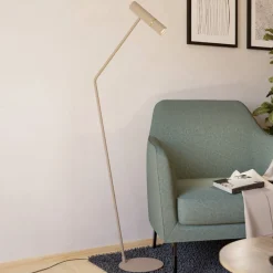 Caminia LED-gulvlampe, højde 158,5 cm, sandfarvet, stål^EGLO Best