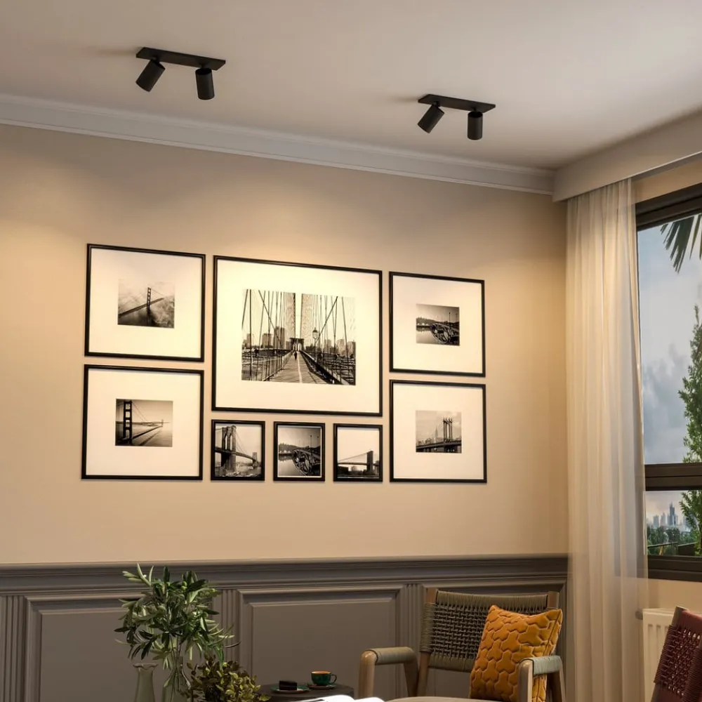 Deko-Light Loftlamper|Spotlights>CAN TILT loftspot, sort, 31 x 9 cm, 2 lyskilder, metal GU10