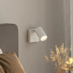 Deko-Light Væglamper|Væglamper>CAN TILT vægspot, hvid, 10 x 10 cm, metal, GU10-kontakt