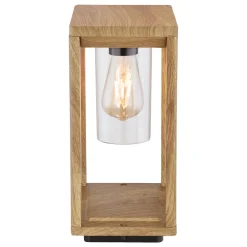 Candela sokkellampe i trælook, højde 35cm^Globo Clearance