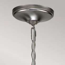 KICHLER Capitol Hill lysekrone, 6 lys, børstet nikkel