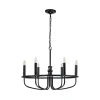 Capitol Hill lysekrone, 6 lyskilder, sort^KICHLER Hot
