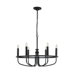 Capitol Hill lysekrone, 6 lyskilder, sort^KICHLER Hot
