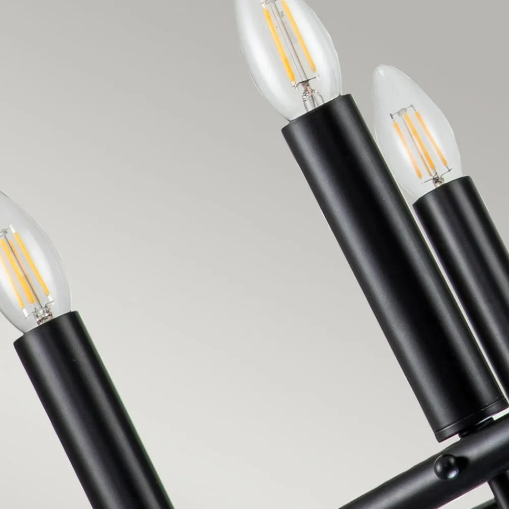 Capitol Hill lysekrone, 6 lyskilder, sort^KICHLER Hot