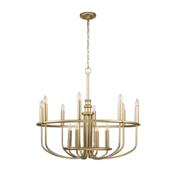 KICHLER Lysekroner>Capitol Hill lysekrone, 12 lyskilder, messing