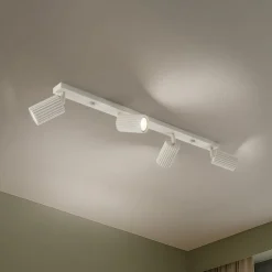 SOLLUX LIGHTING Carbon loftspot, beige, længde 81 cm, aluminium, 4 lyskilder.