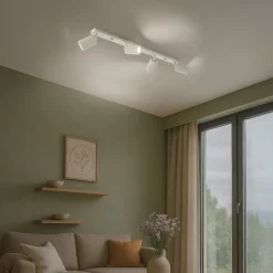 SOLLUX LIGHTING Carbon loftspot, beige, længde 81 cm, aluminium, 4 lyskilder.