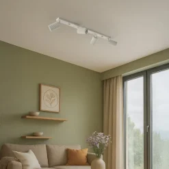 SOLLUX LIGHTING Carbon loftspot, beige, længde 81 cm, aluminium, 4 lyskilder.