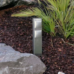 Albert Leuchten Stikkontaktsøjler>Carleil stålstikdåse med 2 stikdåser