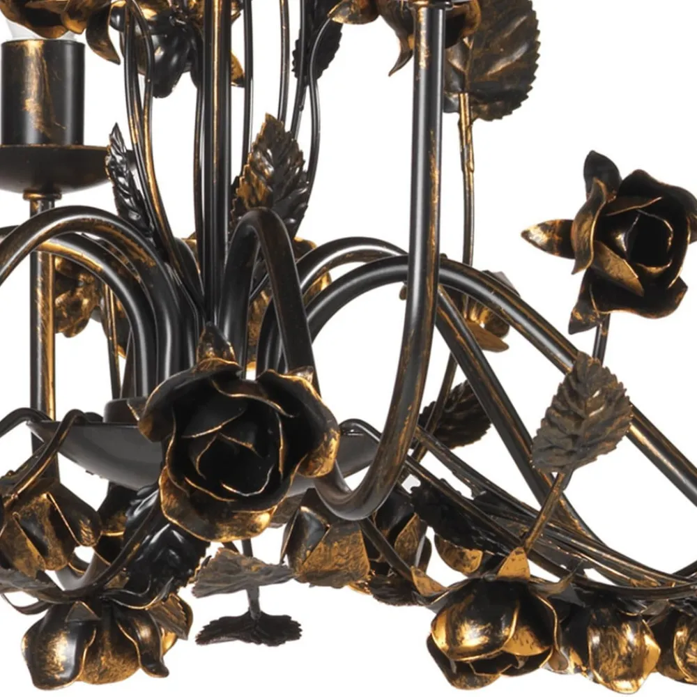 ONLI Lysekroner>Carolina lysekrone, bronzefarvet, 6 lyskilder, jern