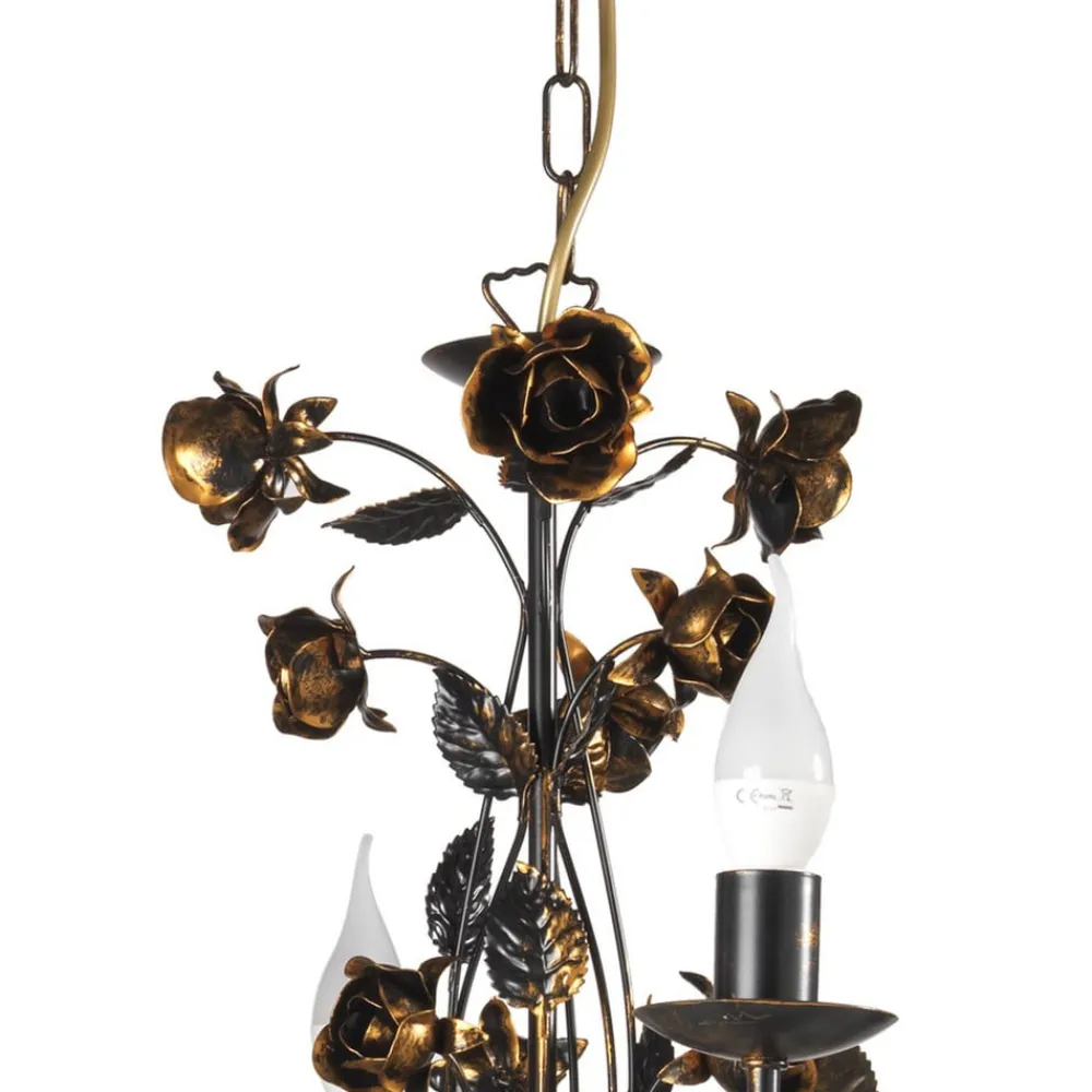 ONLI Lysekroner>Carolina lysekrone, bronzefarvet, 6 lyskilder, jern