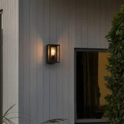 Carpi udendørs væglampe, sort, 18 x 30 cm^Konstsmide Clearance