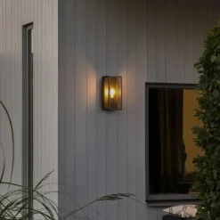 Carpi udendørs væglampe, sort, 20,5 x 40 cm^Konstsmide Discount