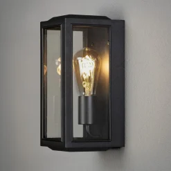 Konstsmide Carpi udendørs væglampe, sort, 12,5 x 30 cm