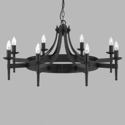 Searchlight Lysekroner>Cartwheel II lysekrone, 8 lyskilder