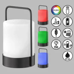 Casoli LED-akku-bordlampe, solar, højde 20 cm^FH Lighting Sale