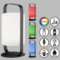 Casoli LED-akku-bordlampe, solar, højde 25 cm^FH Lighting Best