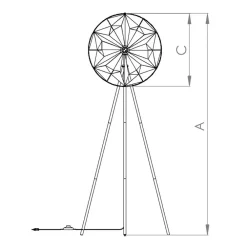 EGLO Castanuelo gulvlampe, sort/guld