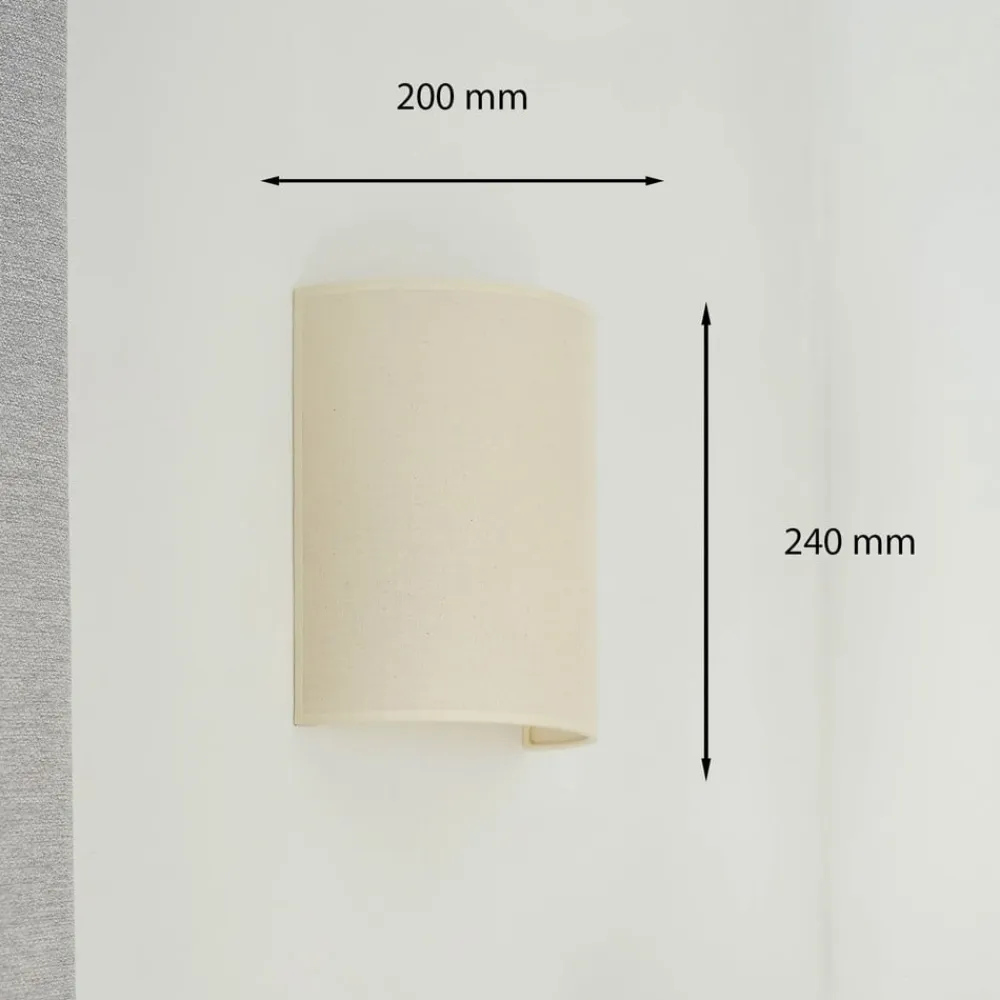 Celine væglampe, beige, stof, E27^Duolla Outlet
