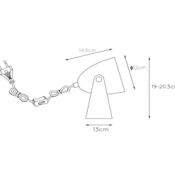 Lucide Chago bordlampe i metal, hvid
