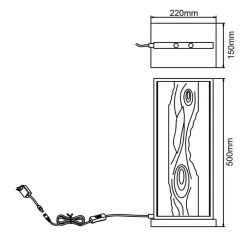 Brilliant Chaumont LED-bordlampe af træ