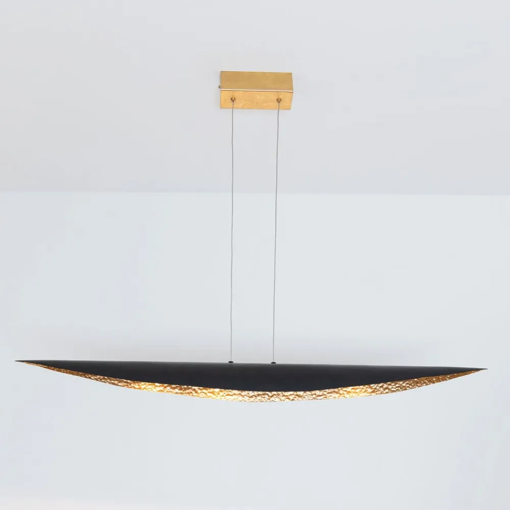 Holländer Pendellamper>Chiasso LED-pendel, sort-brun/guld