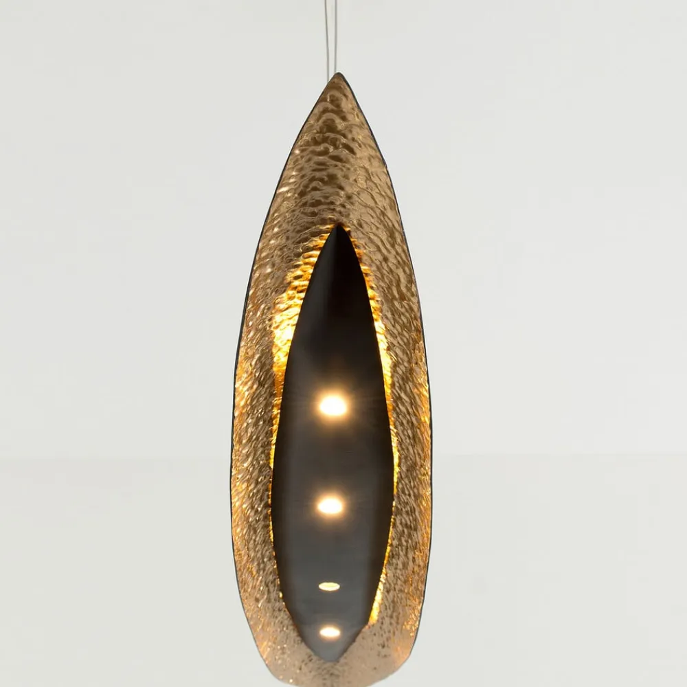 Holländer Pendellamper>Chiasso LED-pendel, sort-brun/guld