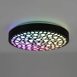 Chizu LED-loftlampe Ø 40,5cm kan dæmpes RGB sort^Reality Leuchten