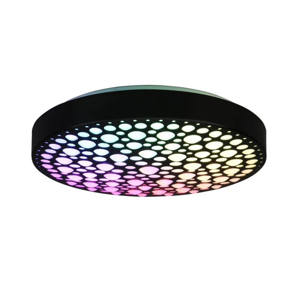 Chizu LED-loftlampe Ø 40,5cm kan dæmpes RGB sort^Reality Leuchten