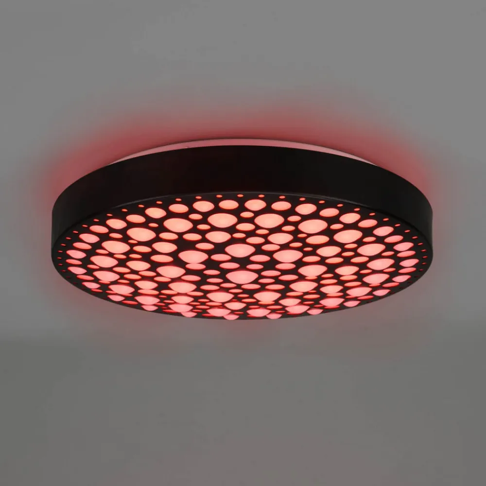Chizu LED-loftlampe Ø 40,5cm kan dæmpes RGB sort^Reality Leuchten