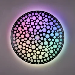 Chizu LED-loftlampe Ø 40,5cm kan dæmpes RGB sort^Reality Leuchten