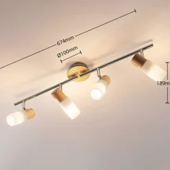 Lindby Christoph LED-træspot, 4 lyskilder