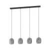 EGLO Pendellamper>Ciampino hængelampe, sort, 4 lyskilder.