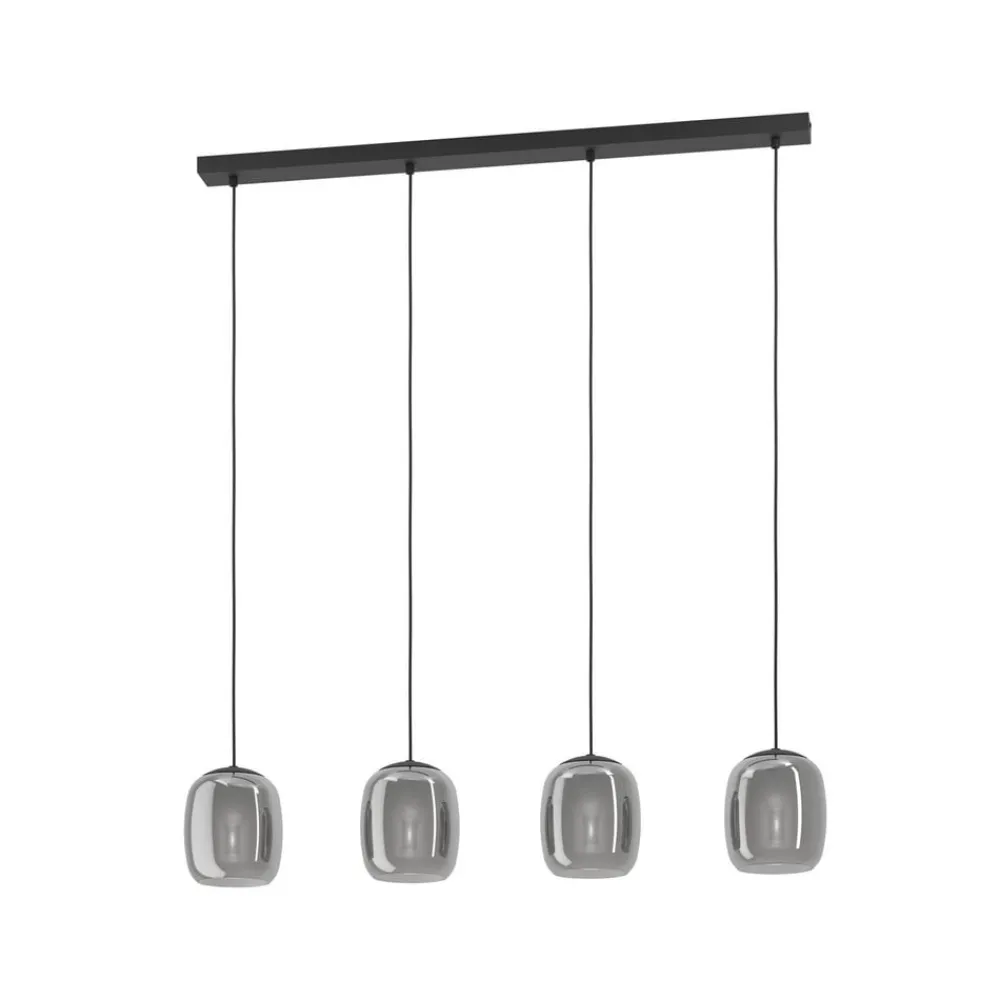 EGLO Pendellamper>Ciampino hængelampe, sort, 4 lyskilder.