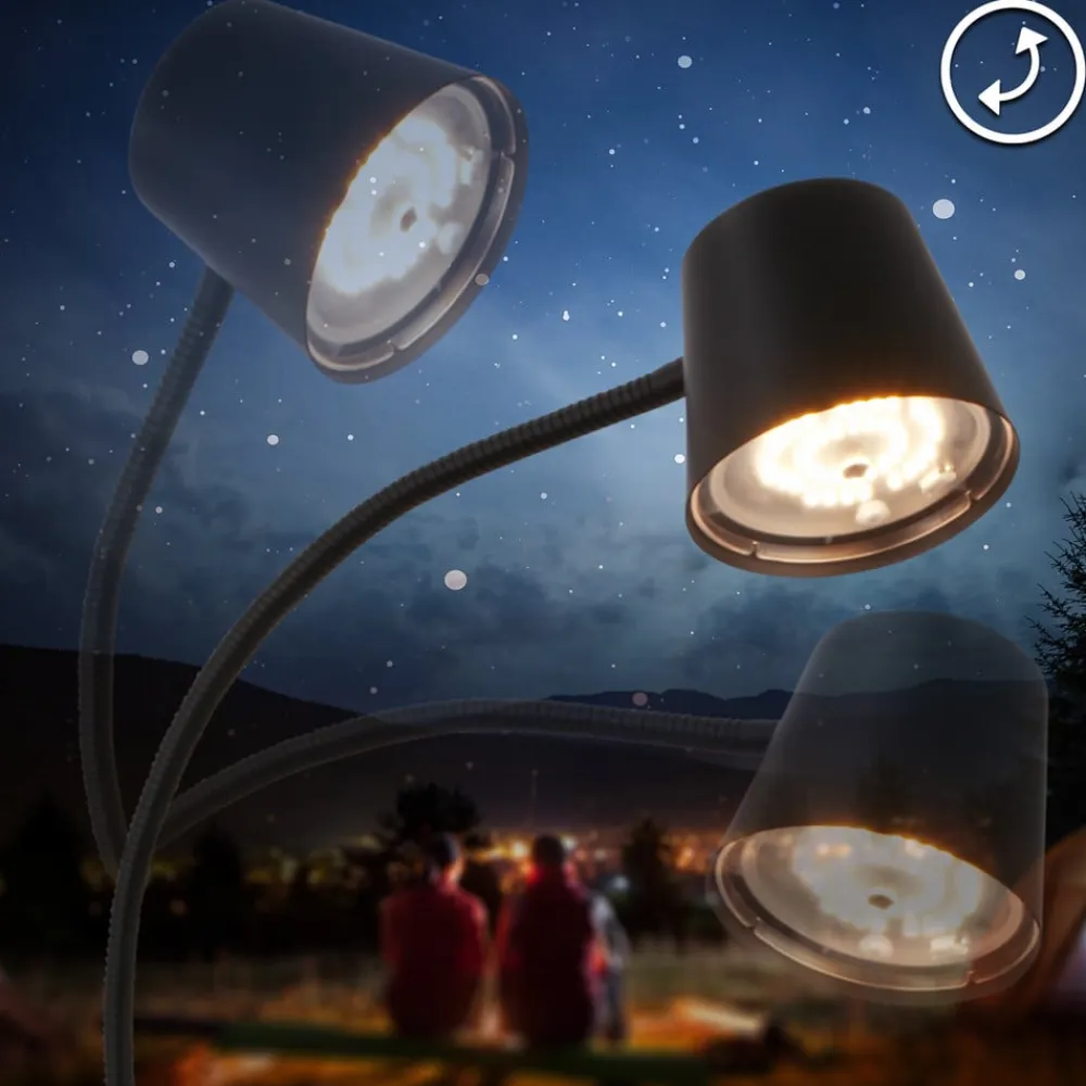 Briloner Gulvlamper|Gulvlamper>Cielo LED-gulvlampe, sort, touchdæmper, USB-kabel