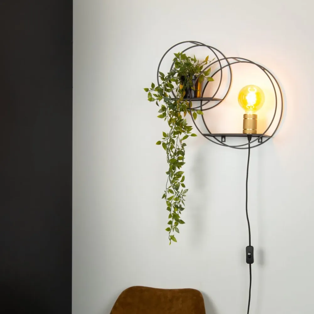 Circle væglampe, sort, 38 cm, E27^Lucide