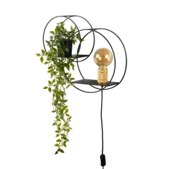 Circle væglampe, sort, 38 cm, E27^Lucide