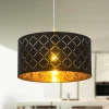 Globo Pendellamper>Clark pendel, sort/guldfarvet, Ø 40 cm